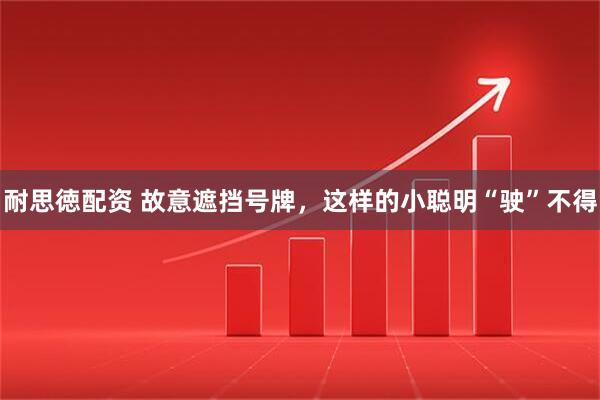 耐思徳配资 故意遮挡号牌，这样的小聪明“驶”不得