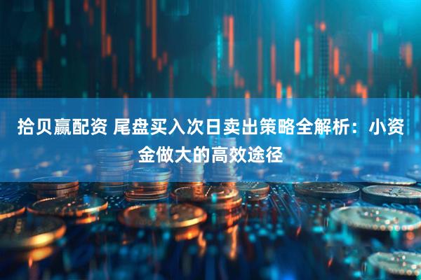 拾贝赢配资 尾盘买入次日卖出策略全解析：小资金做大的高效途径