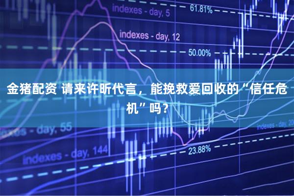 金猪配资 请来许昕代言，能挽救爱回收的“信任危机”吗？