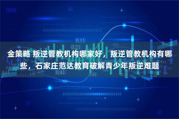 金策略 叛逆管教机构哪家好，叛逆管教机构有哪些，石家庄范达教育破解青少年叛逆难题